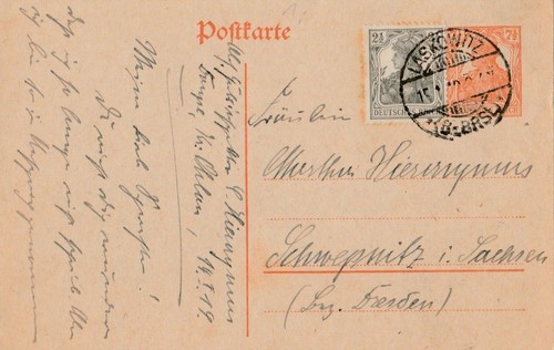 Postkarte jahr 1919 verschickt - jahr,
