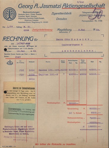 Magdeburg rechnung 1923 - magdeburg,,