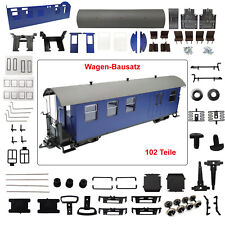 Packwagen blau HSB/DR 3+4 Fenster Spur-G Modellbaz Bausatz Selbstbau Gartenbahn