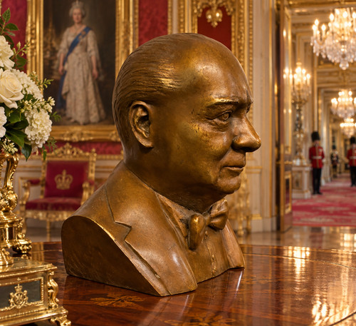 Bronze büste von winston - büste,