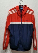 Adidas Windbreaker Windjacke Regenjacke XL Rot Weis Blau