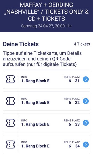 Karten tickets konzert peter - karten,