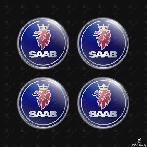 Saab radnabenkappen aufkleber - saab,
