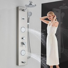 LED Duschpaneel Edelstahl