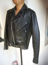 HIGHWAY 1 - HERREN MOTORRADJACKE  LEDERJACKE GR. 54 - DICKES ECHTLEDER - SCHWARZ