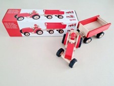 GOKI TRAKTOR MIT ANHÄNGER - HOLZTRAKTOR TREKKER FÜR KINDER - TOP ZUSTAND