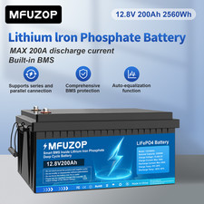 12V 200Ah Lithium Batterie LiFePO4 Akku BMS 15000+ Zyklen Wohnmobil Solaranlage