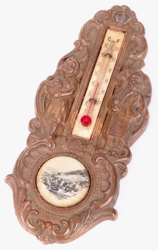 Antikes thermometer bronze mit - antikes,