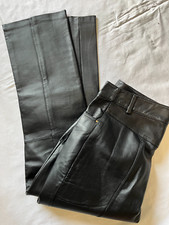 !!  Jürgen Michaelsen  Damen Lederhose  weiches Echtleder schwarz Gr; 38     411