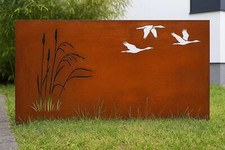 Edelrost Garten Sichtschutz Rost Sichtschutzwand  Metall L150H75cm 12kg,032005-1