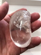 sehr großer Bergkristall poliert, Handschmeichler, Trommelstein  (Sch28-F)