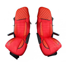 2pcs Deluxe Red Eco Leather