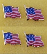4 x USA Pin, Brosche