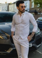 Herren Sommeranzug Weste Hose