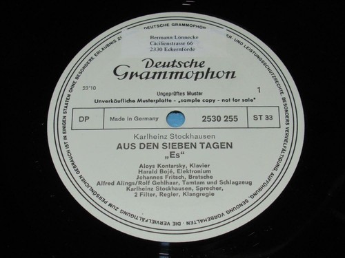 Karlheinz stockhausen es und - karlheinz, /