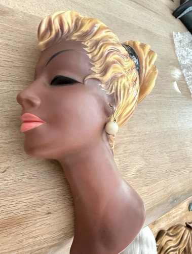 Vintage wandmaske frauenkopf - wandmaske,