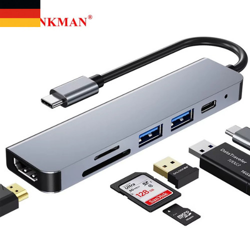 Usb 6in1 hub adapter hdmi - hub,