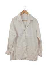 120% LINO Hemd-Bluse Damen Bluse Gr. DE 44 wollweiß Business-Look