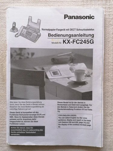Faxgerät panasonic fc245g - faxgerät, kx-fc245g