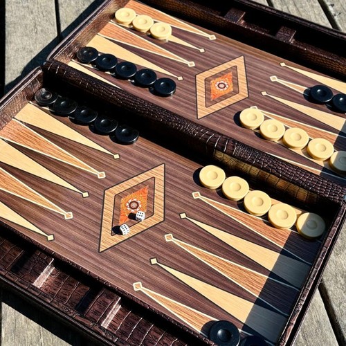 Backgammon set krokodil - set,