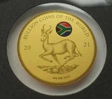 KRÜGERRAND / SPRINGBOCK / AFRIKA / 2021 - 999 GOLD - GOLDMÜNZE - GOLDBARREN