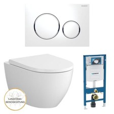 Geberit Sigma Vorwandelement UP320 + Bartolo WC spülrandlos + Drückerplatte + WC