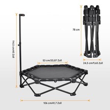 106cm Mini Trampolin Faltbar Fitness Jumper Rebounder Bouncer Training Gym