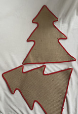 2 x Kratzmatten in Tannenbaum Optik für Katzen / beige-roter Rand / nie genutzt