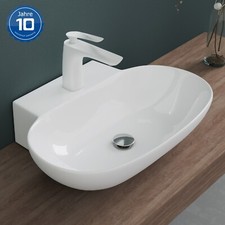 Waschbecken keramik Aufsatzwaschbecken Badezimmer Waschtisch mit Nano-Schutz NEU