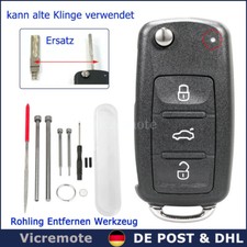 Ersatz Klappschlüssel Fernbedienung Gehäuse für VW Amarok Golf T5 T6 Skoda Seat