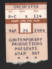 ADAM ANT & ROMANTICS CONCERT