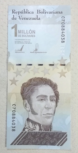 Banknote venezuela million - venezuela,, 1