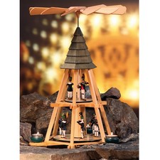 Göpelpyramide - 51cm - 2-Stock - Werner Walter/Seiffen - Neu - H 51cm x B 35cm