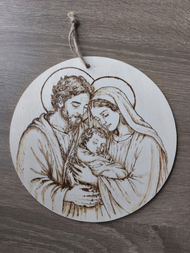 Holzbild heilige familie - holzbild,
