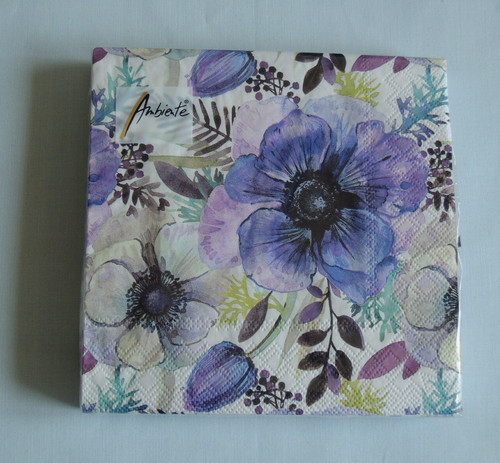 Servietten blumen lila - 20,