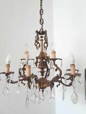 Wunderschöne XXL Kronleuchter Lüster Hängelampe Messing Engel 9 Fl