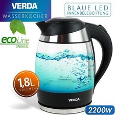 Verda Glas Wasserkocher 1,8L