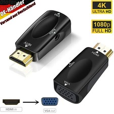 HDMI zu VGA Stecker HD 1080p Adapter Konverter AUX Audio Video Kabel PC Laptop