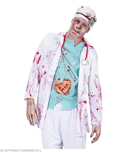 Kostüm zombie doktor kittel - kostüm,