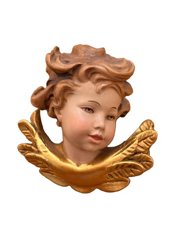 Anri engelkopf wandfigur - engelkopf, holz