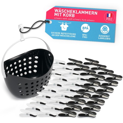Wäscheklammern mit korb - wäscheklammern,