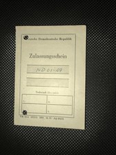 DDR Zulassung IFA AWZ P70 {R.K