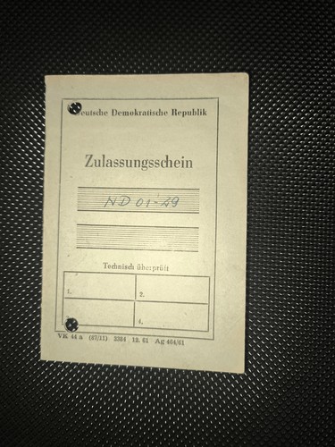 Ddr zulassung ifa - ddr,