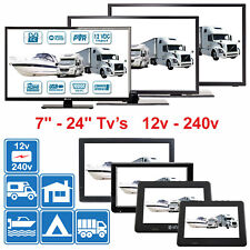 7 " - 24 " Digital TV 12v 240v für Wohnmobil Boot DVB-T2 Freeview