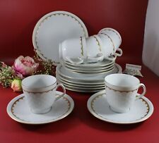 PMR Bavaria Jaeger & Co Kaffeeservice 18 tlg 6 x Kaffeegedecke Gold Dekor Relief