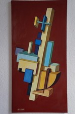 Ölgemälde Original Unikat Kubismus abstrakt Bild signiert Russische Avantgarde 