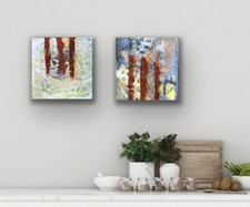 Acrylbild Unikat 2 Stück 20 x