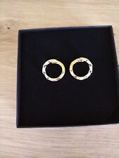 Brillant Ohrringe Creolen Gelbgold 585 Gold 14 K von Saint Maurice  Diamant Neu