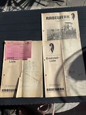 Rabe Pflug Star Betriebsanleitung und Ersatzteilliste