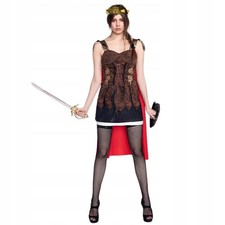 Kriegerin Kostüm Kleid Umhang